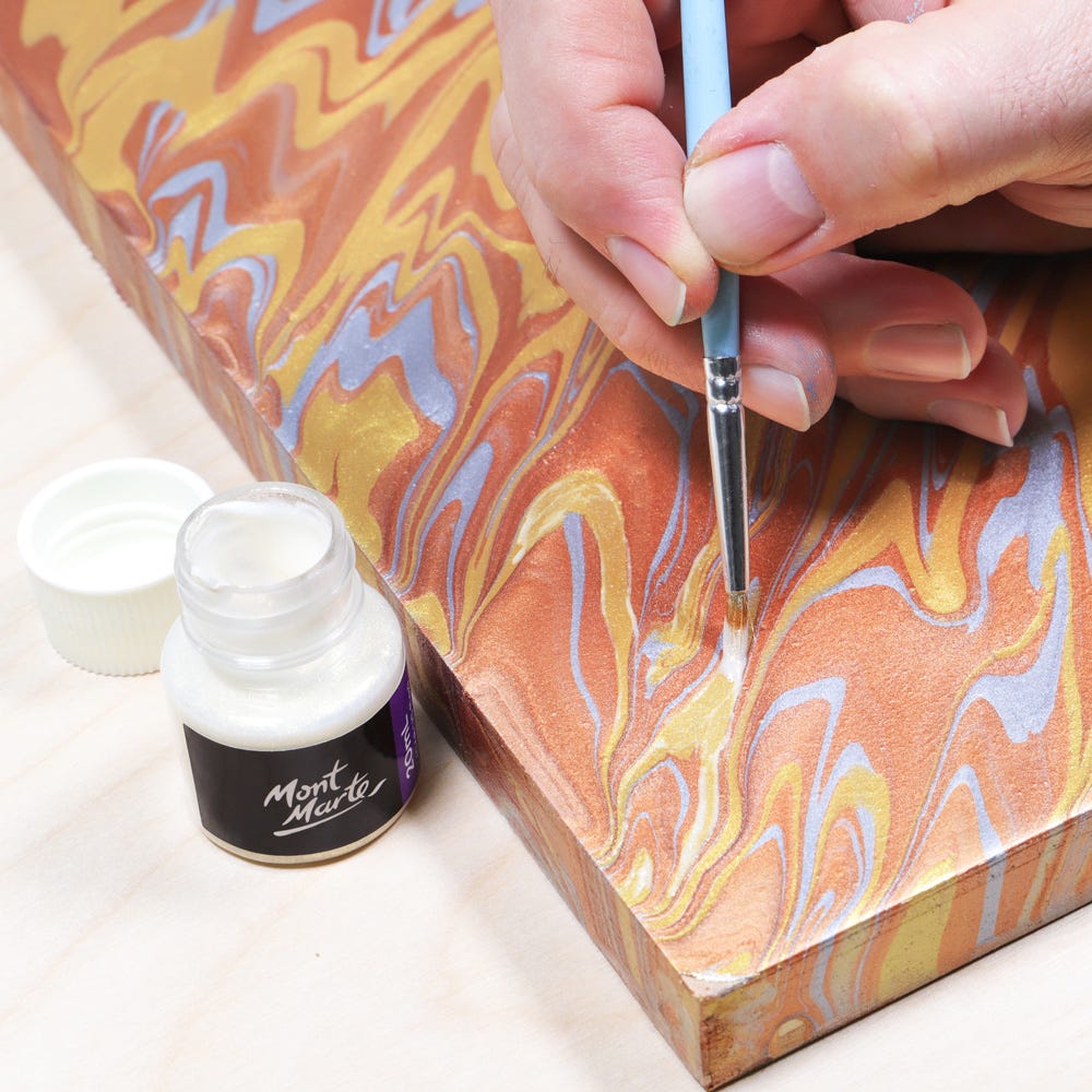 طلاء مونت مارت الذهبي قزحي الألوان الفاخر 20 مل || Mont Marte Gold Iridescent Paint Premium 20ml