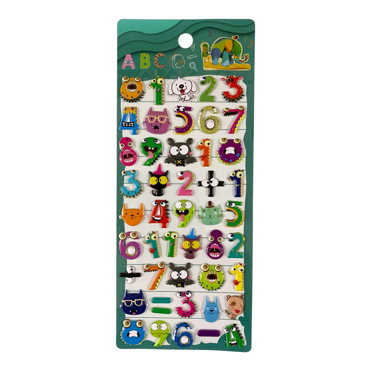 A&T Embossed Stickers English Numbers || ستيكرات بارزة أرقام إنجليزية من A&T