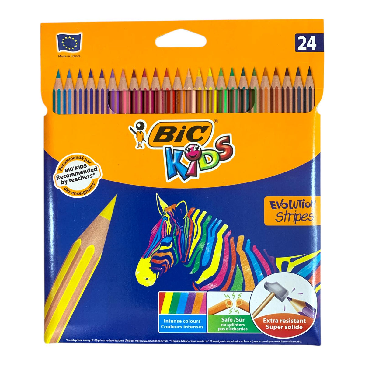 أقلام تلوين خشبية بيك كيدز إيفوليوشن 24 لوناً || Bic Kids Evolution 24 Colored Pencils