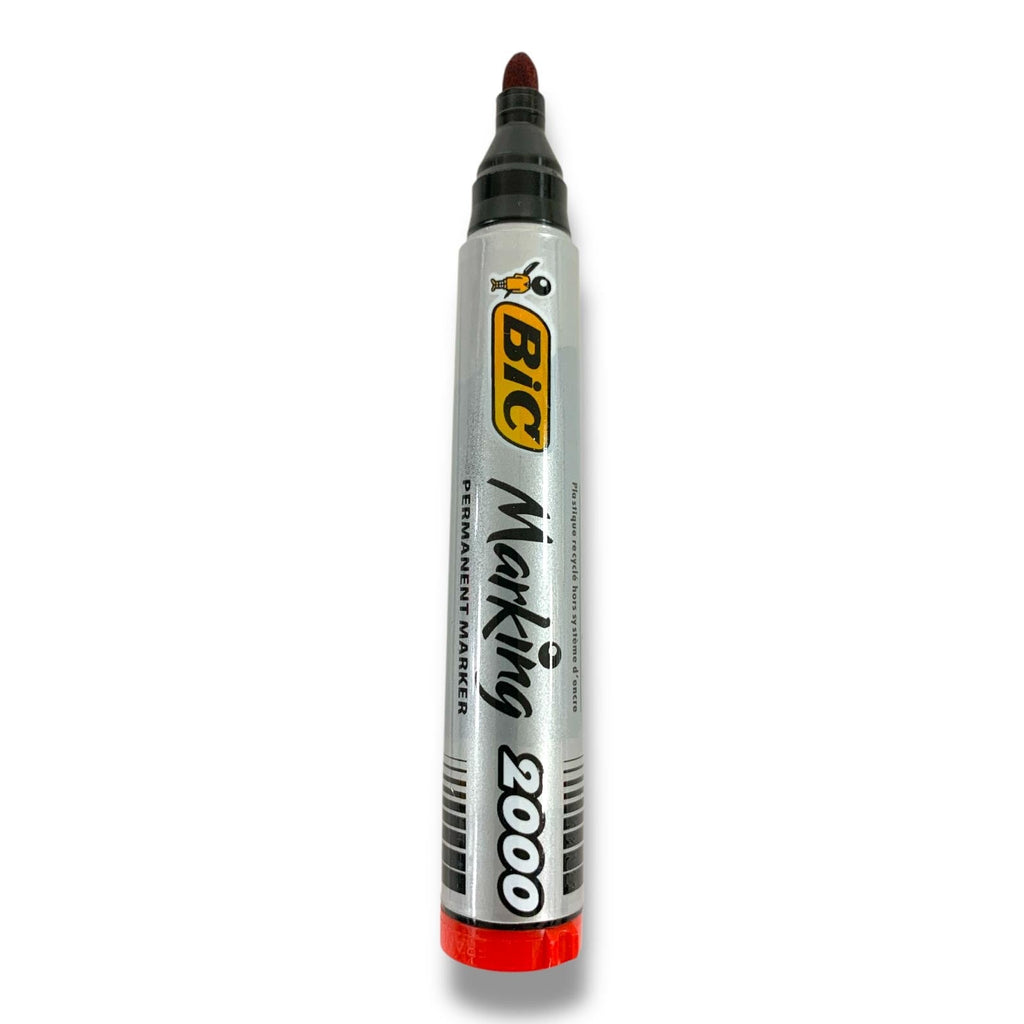 Bic Marking 2000 Permanent Marker Round Tip Red || قلم تحديد دائم بيك ماركنج 2000 رأس دائري أحمر