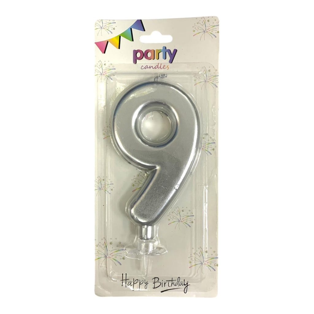 Birthday Candles Silver Color from 0-9 || شموع اعياد ميلاد لون فضي من ٠-٩