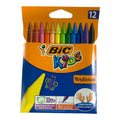 Bic Kids Plasticolour 12 Color || أقلام تلوين بلاستيكية بيك للأطفال 12 لونًا