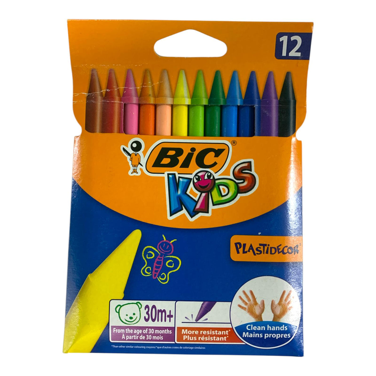 Bic Kids Plasticolour 12 Color || أقلام تلوين بلاستيكية بيك للأطفال 12 لونًا