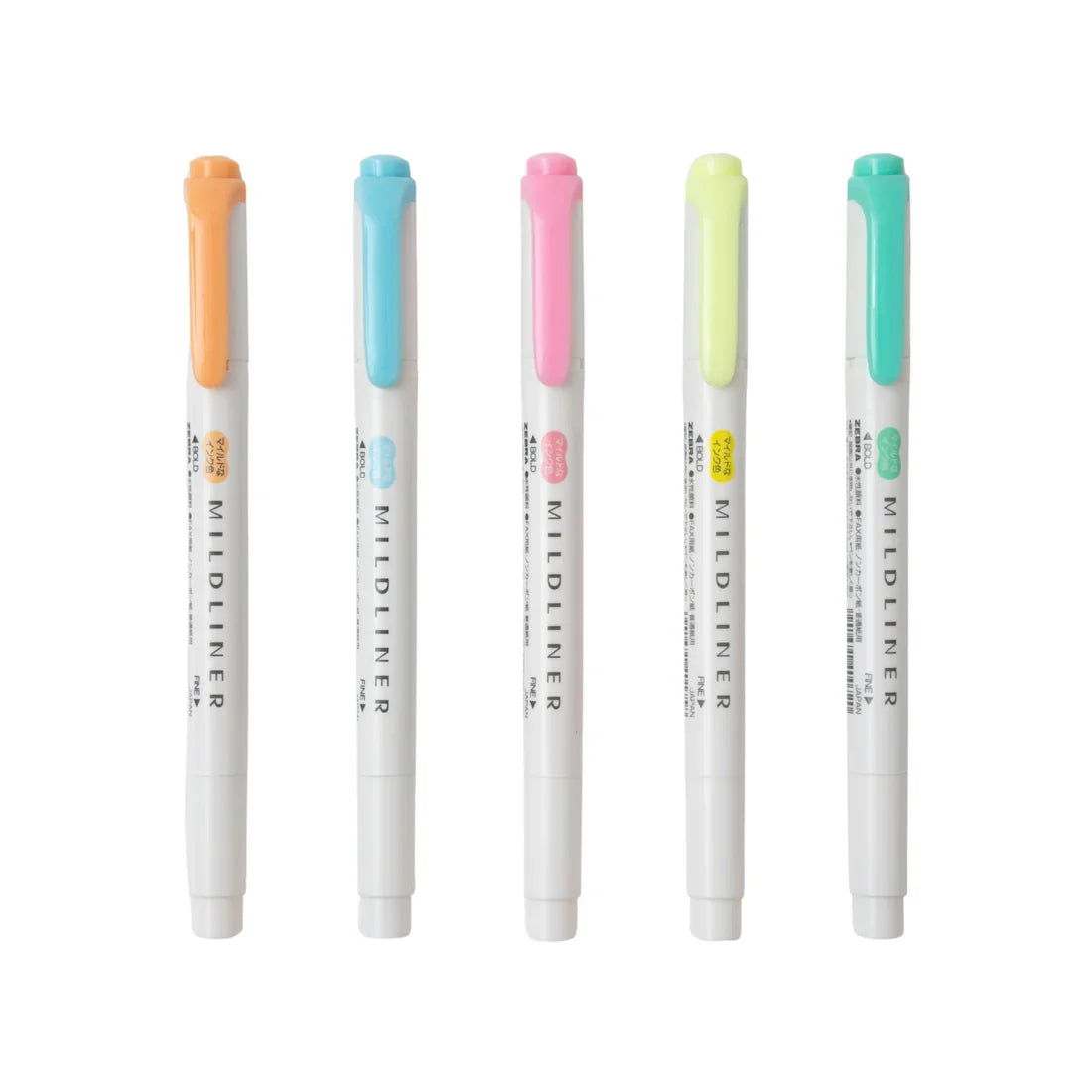 Zebra Midliner Highlighter Pen Set 5 Mild Colors || زيبرا مجموعة أقلام تحديد ميلد لاينر 5 ألوان هادئة