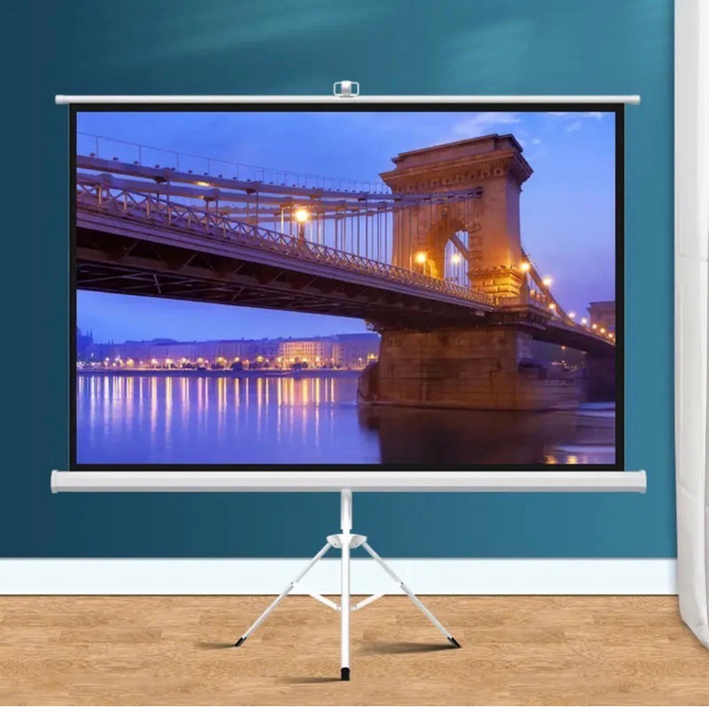 I View Tripod Projector Screen 150 × 150 cm || شاشة عرض بروجكتر I View بحامل ثلاثي 150 × 150 سم