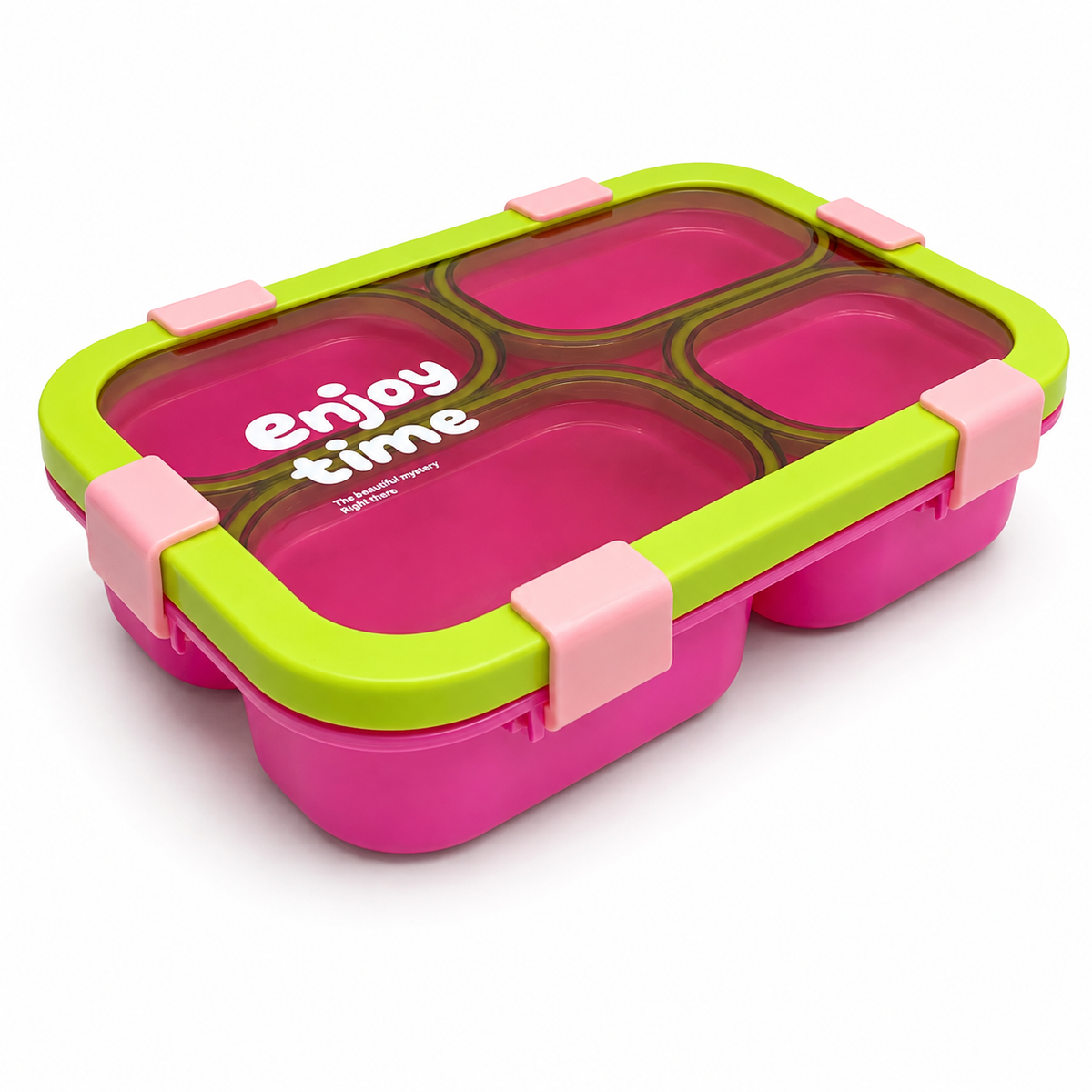 Lunch Box 4 Sections Pink || لانش بوكس 4 أقسام وردي