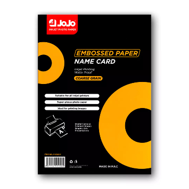 Jojo Paper Embossed Name Card A4 Size Course Grain 300 gsm || ورق جوجو بارز خشن لطباعة البطاقات حجم A4 سماكة 300 جرام