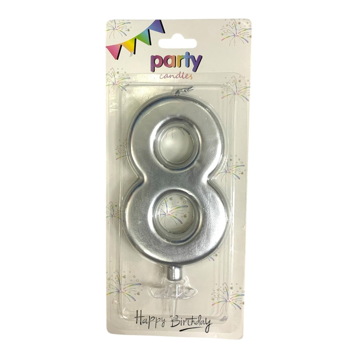Birthday Candles Silver Color from 0-9 || شموع اعياد ميلاد لون فضي من ٠-٩