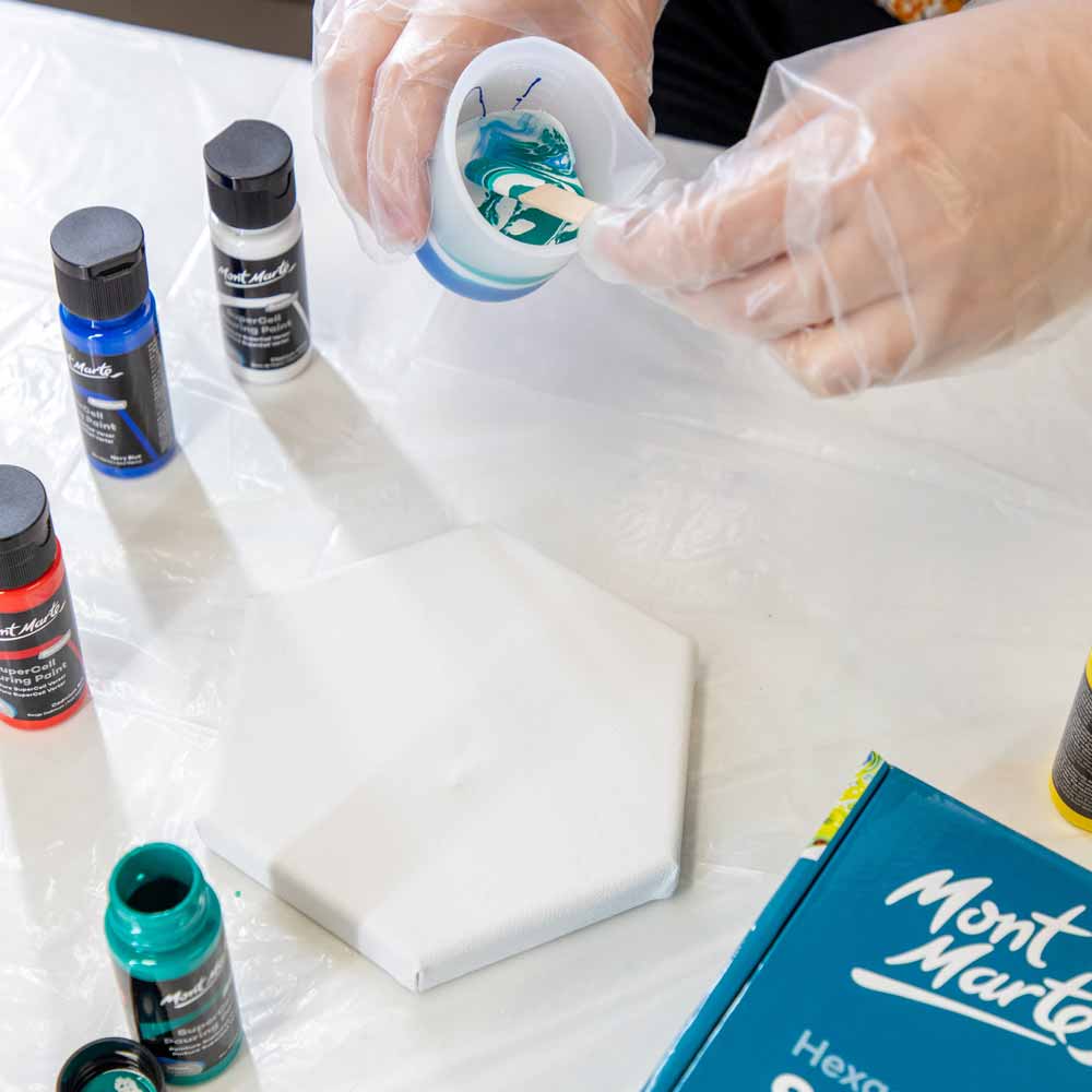 Mont Marte Premium SuperCell Pouring Paint Kit - 23 Piece Ready-to-Pour Art || مجموعة الوان اكريليك سكب مونت مارت ٢٣ قطعة