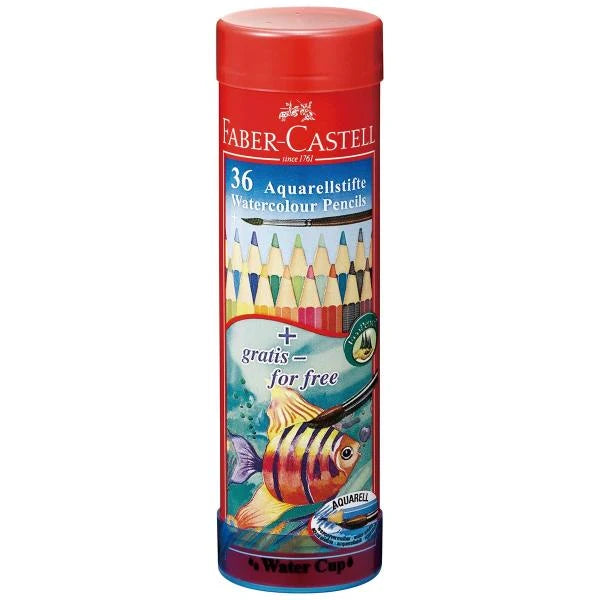 Faber Castell Water Color Pencil Round Tin 36 Colors