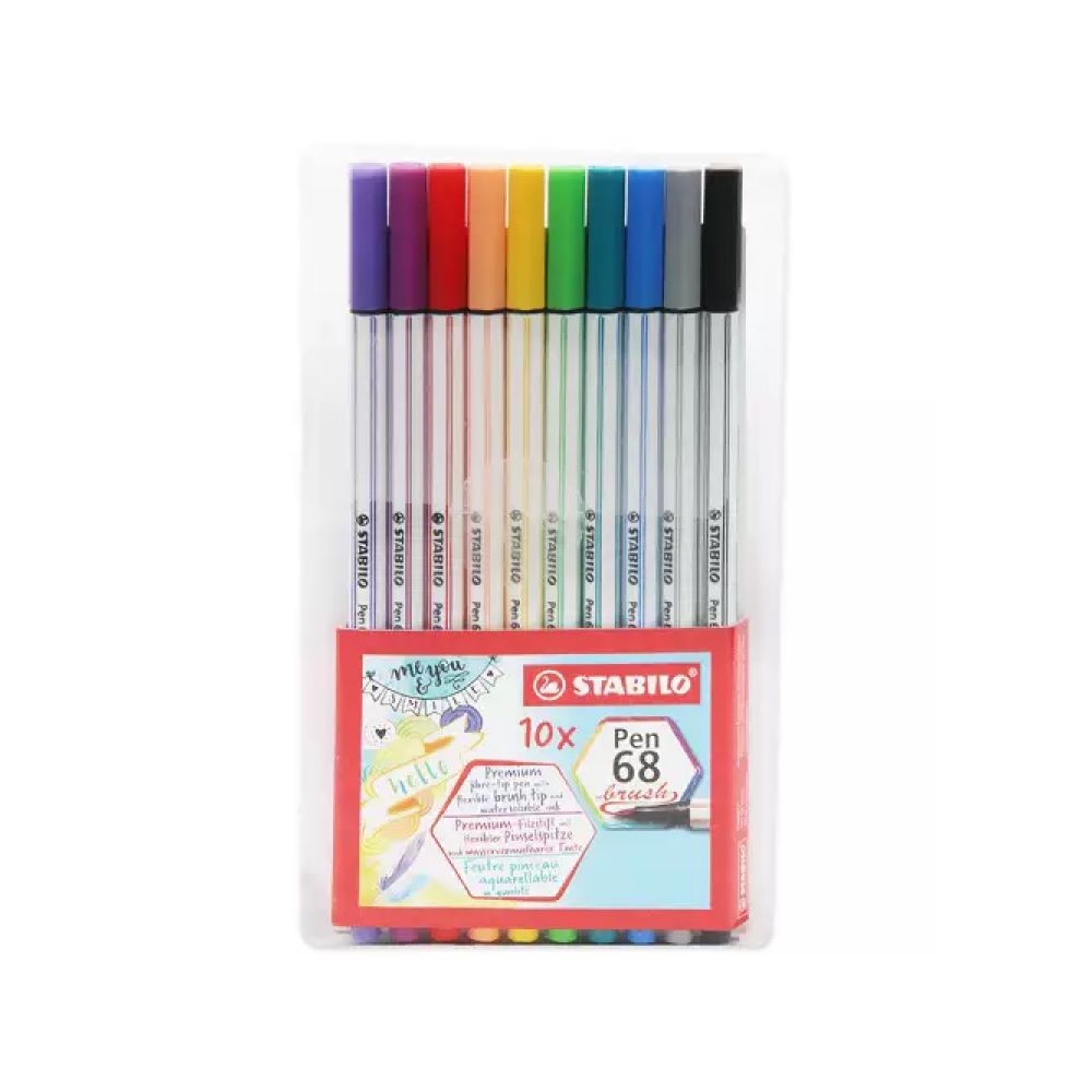 أقلام ستابيلو برش 10 ألوان || Stabilo Brush Pen 10 Colors