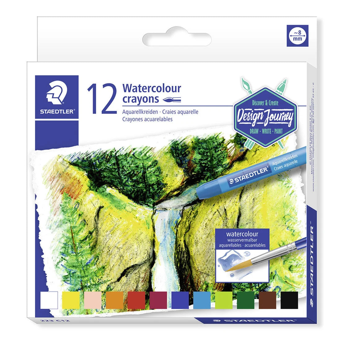 Staedtler Watercolor Crayons Assorted Colours
