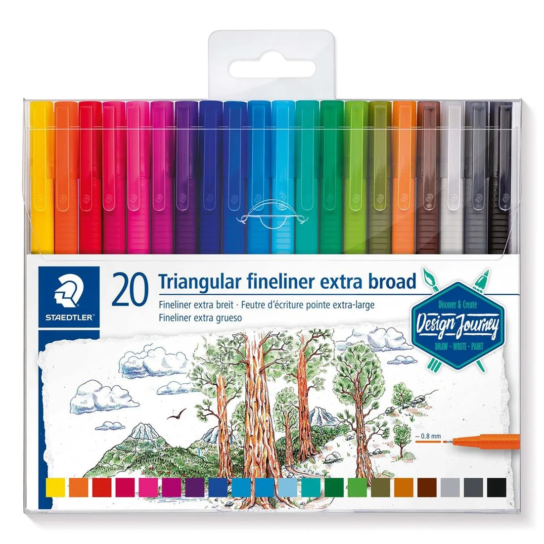 STAEDTLER triplus Broadliner "Design Journey" case of 20