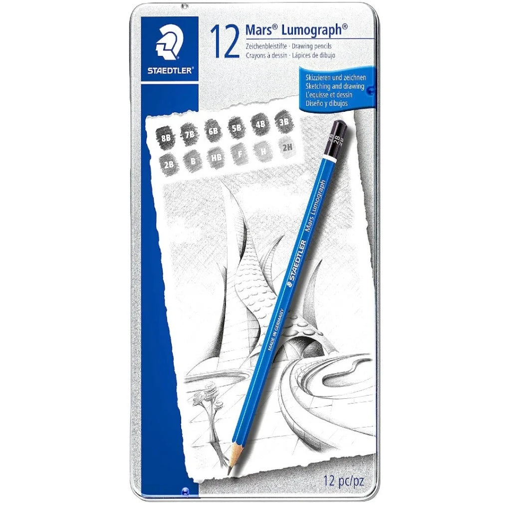 Staedtler Mars Lumograph 12 Sketch Pencils Set