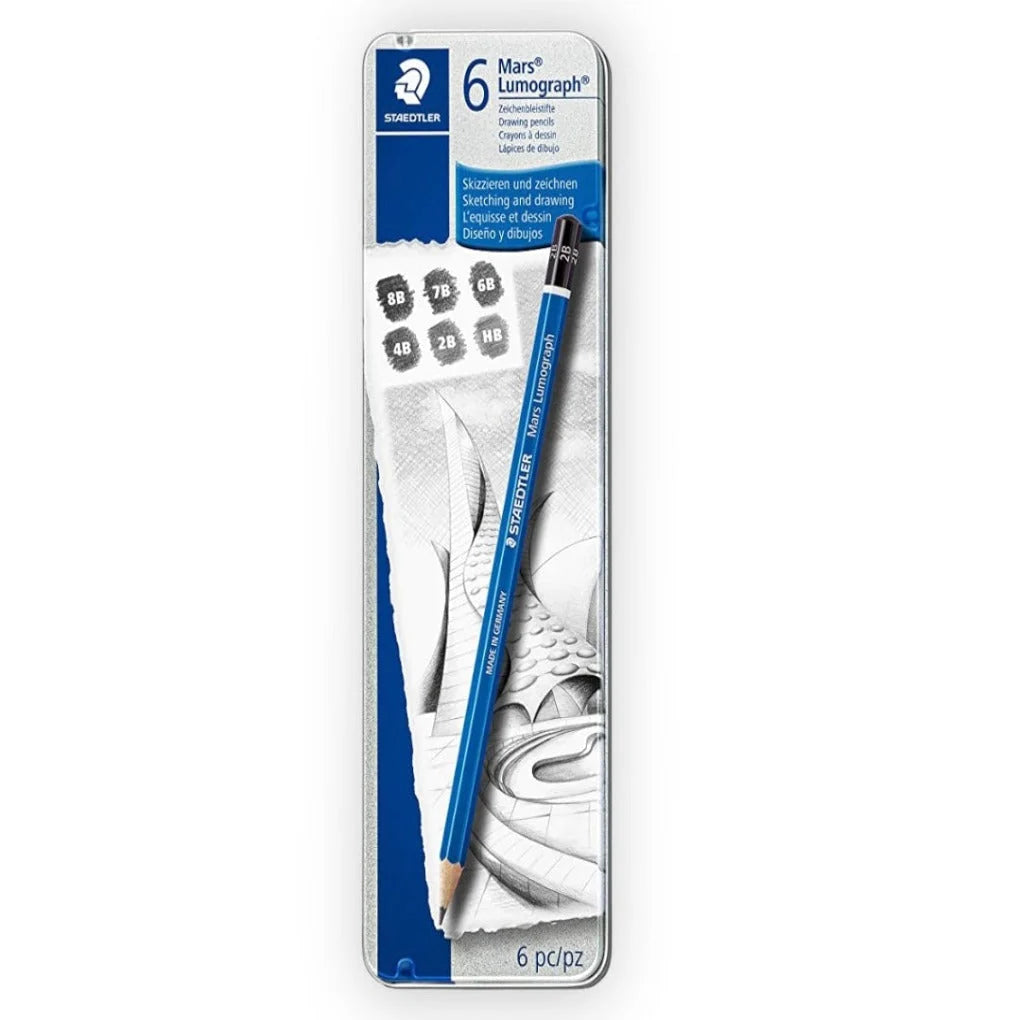 Staedtler Mars Lumograph 6 Sketch Pencils Set