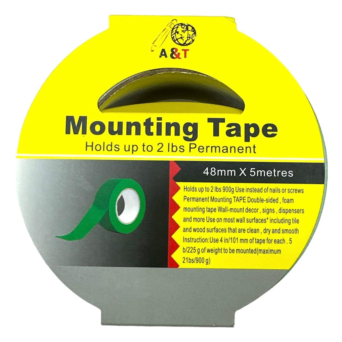 A&T Mounting Double Sided Tape 48 mm x 5 Meters || شريط لاصق بوجهين للتثبيت من A&T مقاس ٤٨ مم × ٥ متر