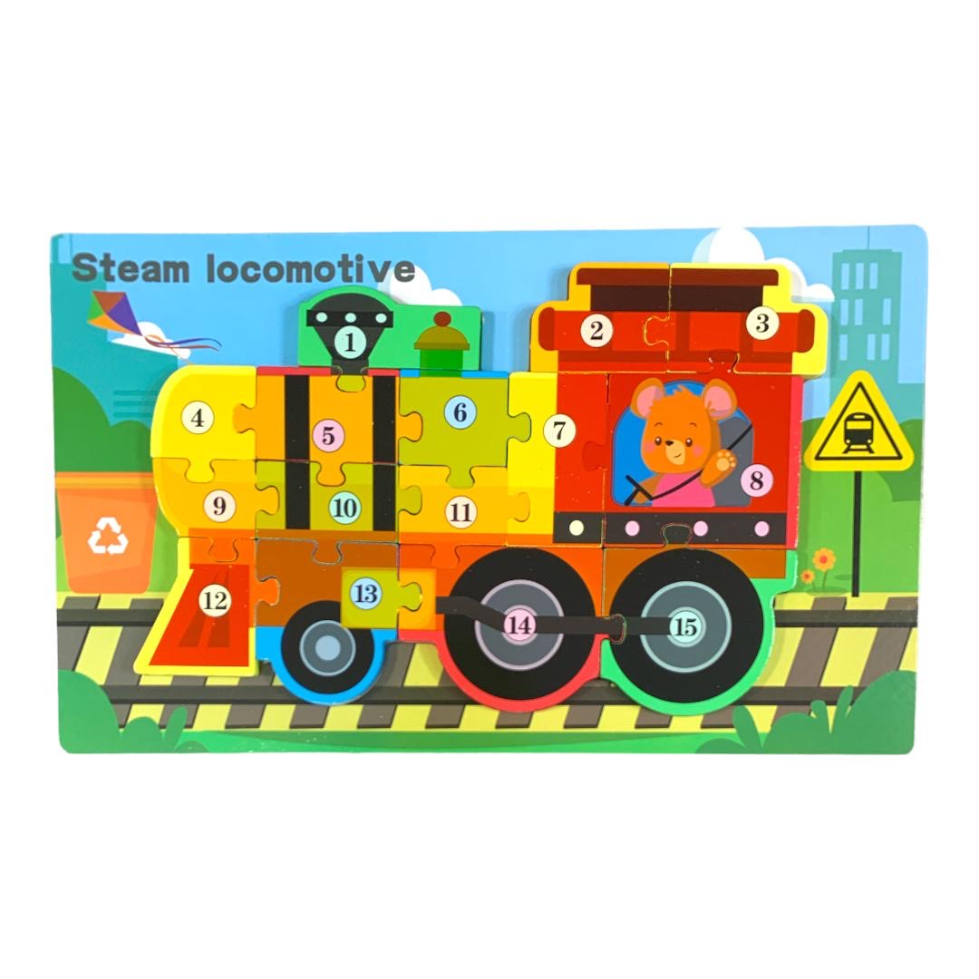 Steam Locomotive Puzzle || أحجية قطار بخاري
