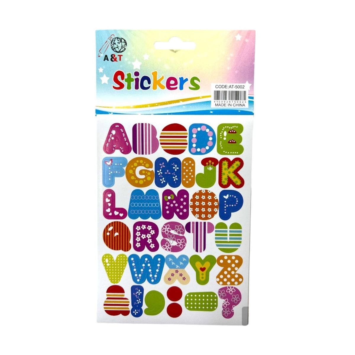 A&T Stickers Colored Alphabet || ستيكرز ملونة احرف انجليزي ملونة