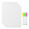 A&T Write and Erase Sticky White Board Package 6 Boards 3 Markers || مجموعة سبورة لاصقة اي اند تي ٦ صبورة ٣ قلم