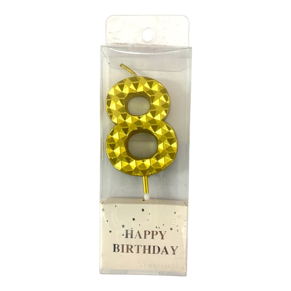 Birthday Candles Golden Color Bubbles from 0-9 || شموع اعياد ميلاد لون ذهبي فقاعات من ٠-٩