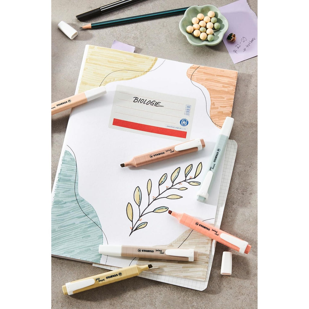 مجموعة أقلام تحديد ستابيلو سوينغ كول، 4 ألوان || Stabilo Highlighter Set Swing Cool 4 Colors