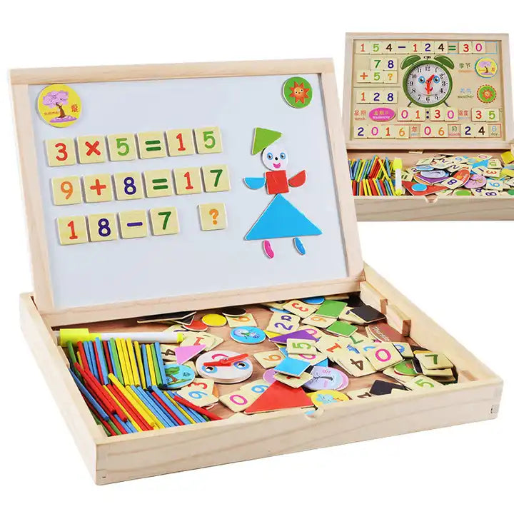 Magnetic Puzzle Arithmetic Learning Box || لعبة اطفال مغناطيسية بوجهين لتعليم الحساب