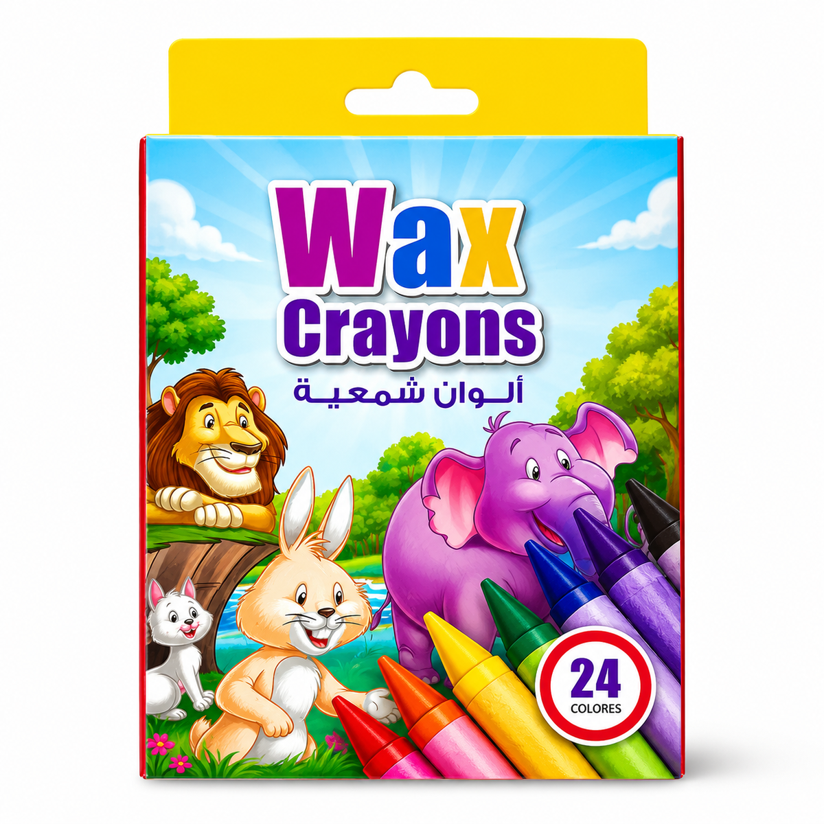 A&T Color Me Wax Crayons 24 Crayons || أقلام تلوين شمعية كولور مي 24 لوناً