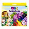 أقلام تلوين شمعية جامبو من "كولور مي" - 12 لوناً || A&T Color Me Wax Crayons 12 Jumbo Colors