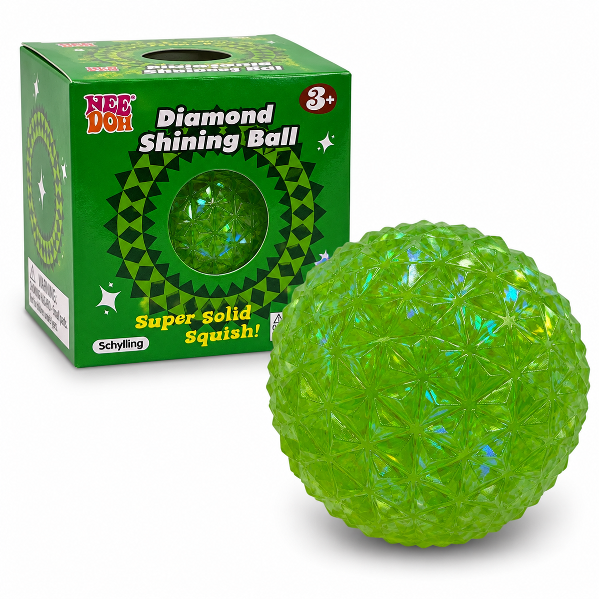 كرة سكوشي لامعة باللون الأخضر || Diamond Shining Ball Squishy Green