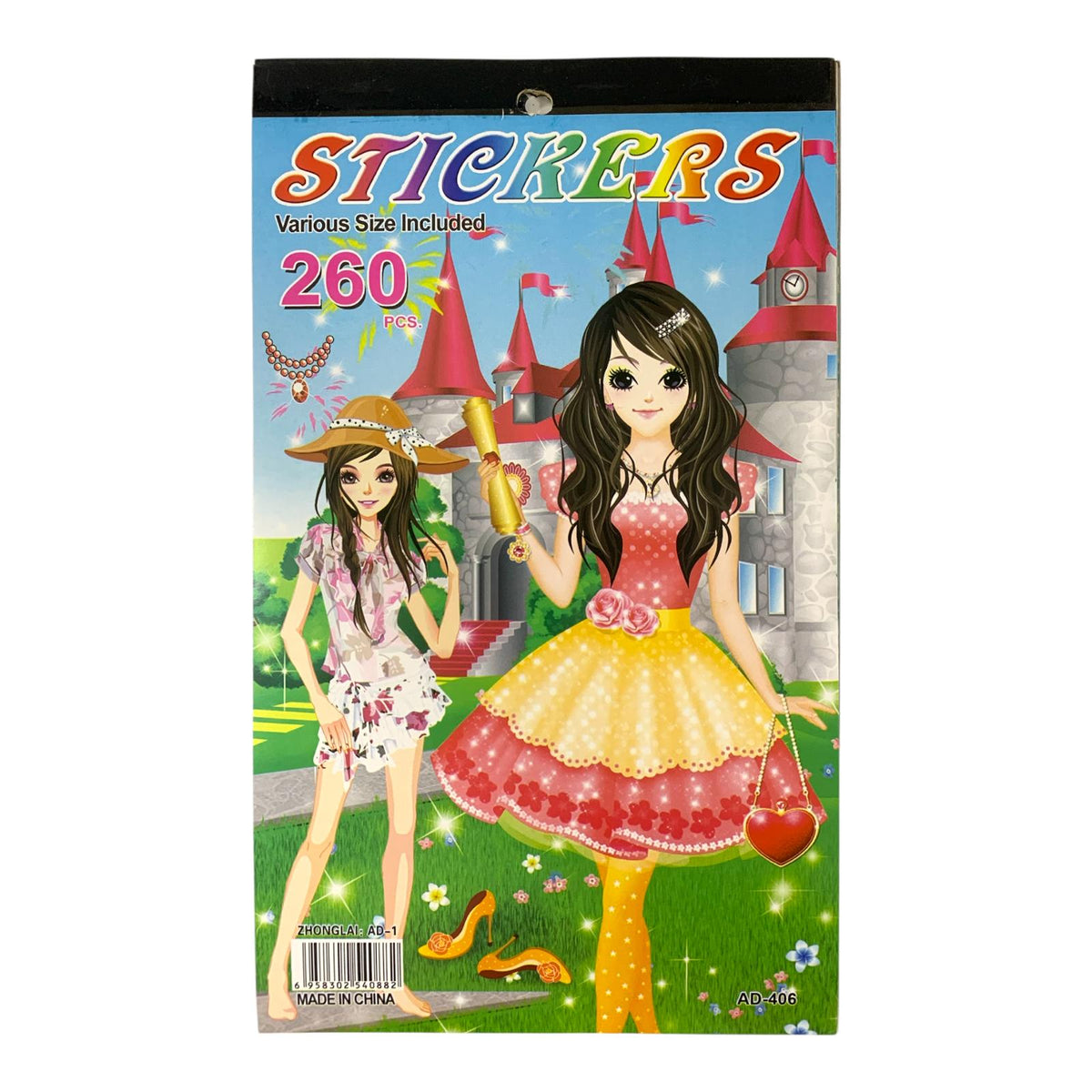 A&T Sticker Book 288 Pcs Girls #3 || دفتر ملصقات A&T 288 قطعة للبنات #3