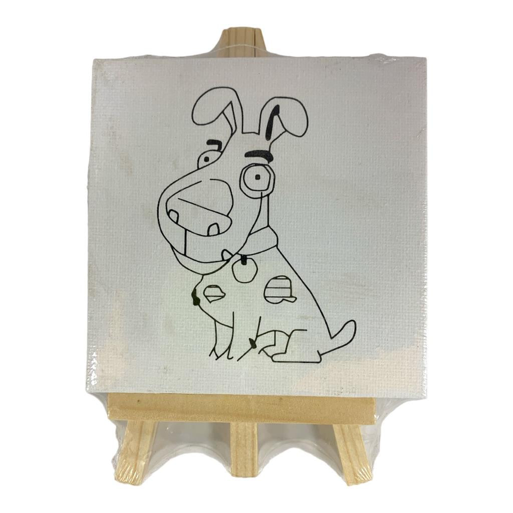 Printed Canvas Set For Kids 24 pcs 10 x 10 cm Assorted Models || مجموعة كانفاس مع ستاند للاطفال ٢٤ حبة ١٠*١٠ سم موديلات متنوعة