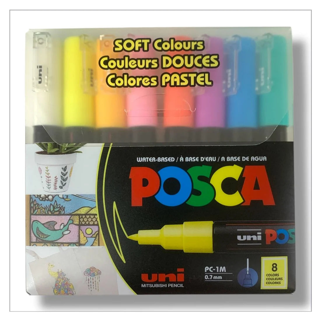 Posca Soft Colors PC-1M 8 Colors