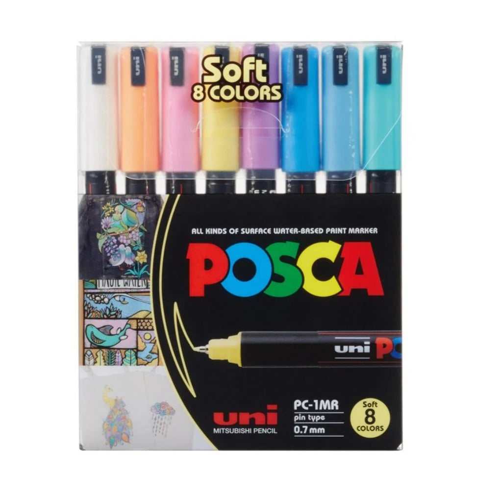 أقلام بوسكا 8 ألوان ناعمة PC-1MR - 0.7
