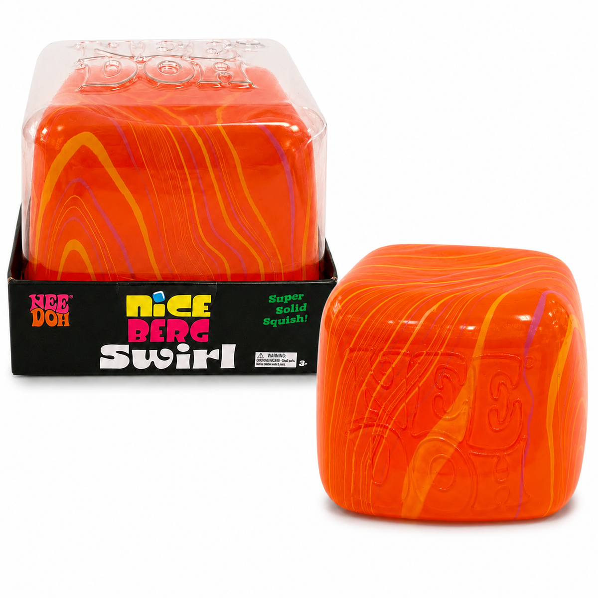 Needoh Nice Berg Swirl Orange || نيدو آيس بيرج رخامي برتقالي