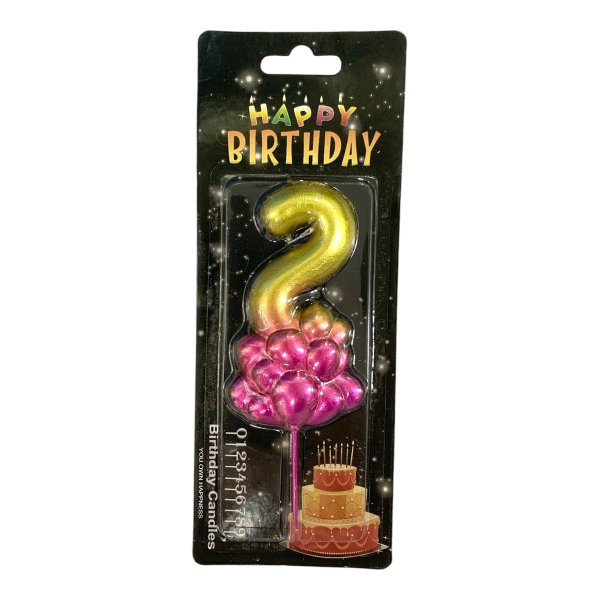 Birthday Candles Golden Color from 0-9 || شموع اعياد ميلاد لون ذهبي من ٠-٩