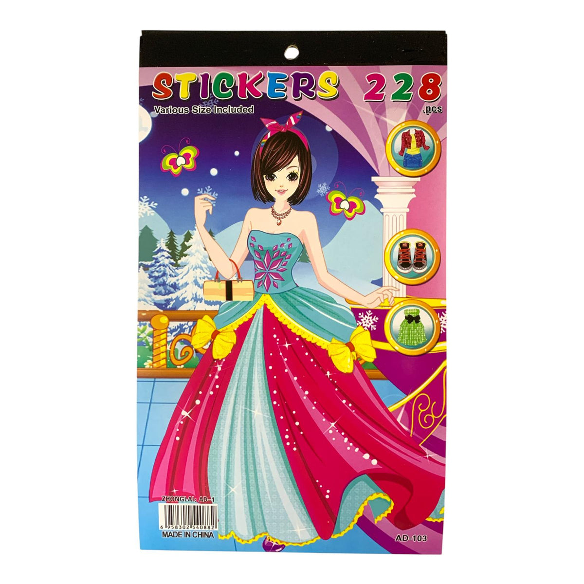 A&T Sticker Book 288 Pcs Girls #4 || دفتر ستيكرات A&T عدد 288 ستيكر بناتي #4