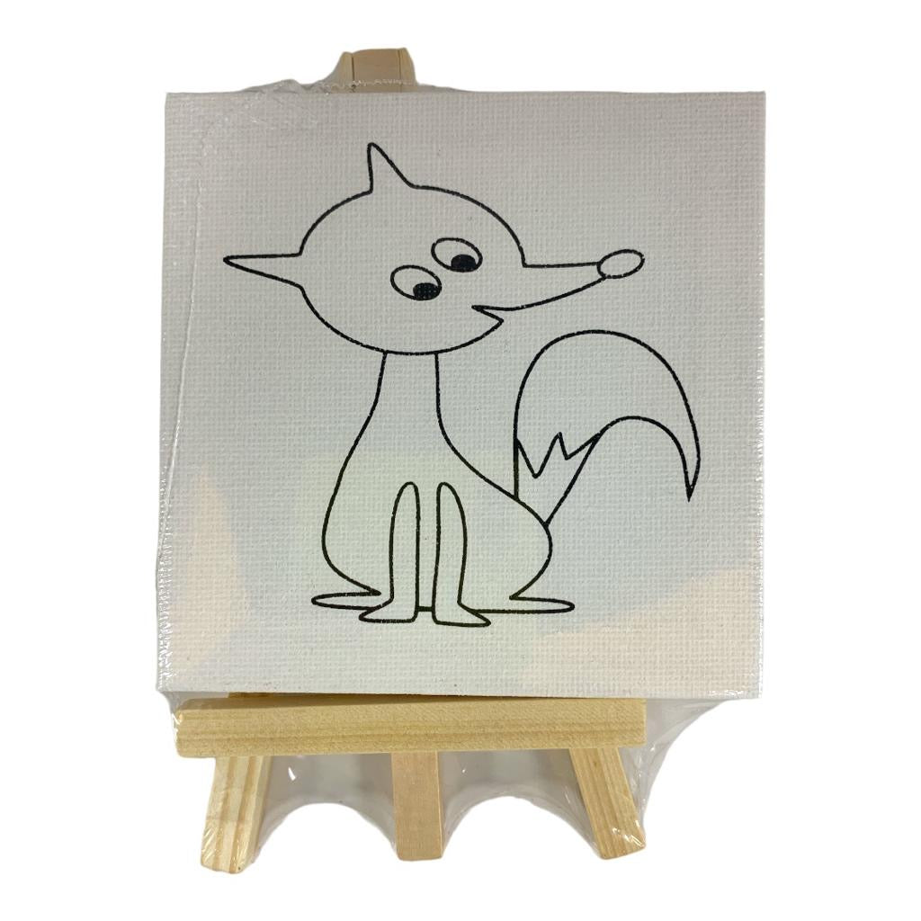 Printed Canvas Set For Kids 24 pcs 10 x 10 cm Assorted Models || مجموعة كانفاس مع ستاند للاطفال ٢٤ حبة ١٠*١٠ سم موديلات متنوعة