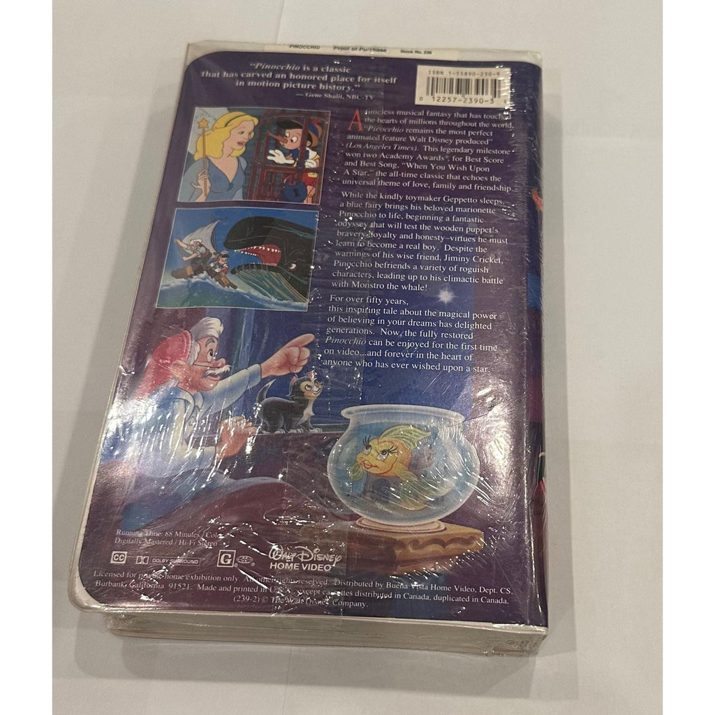 شريط ديزني VHS - بينوكيو نسخة ماستربيس