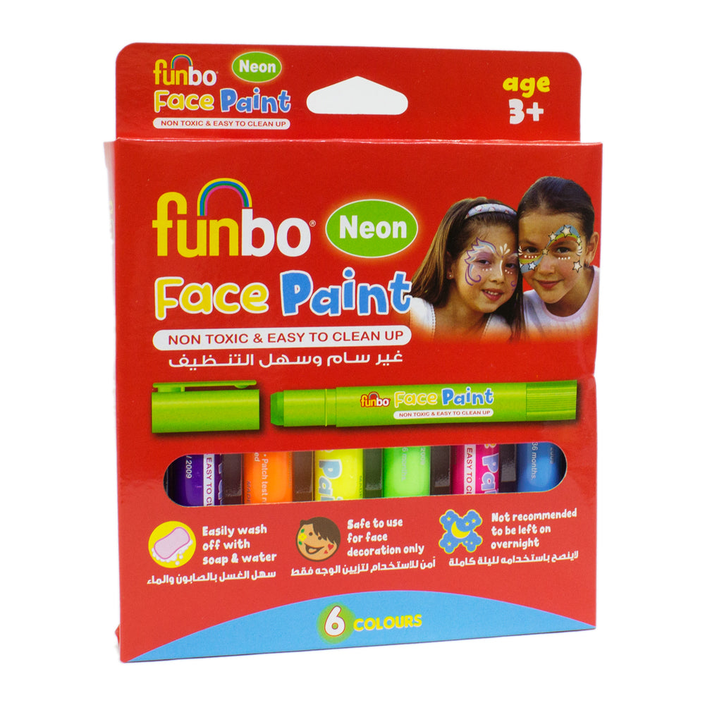 ألوان وجه فنبو فسفورية || Funbo Neon Face Paint