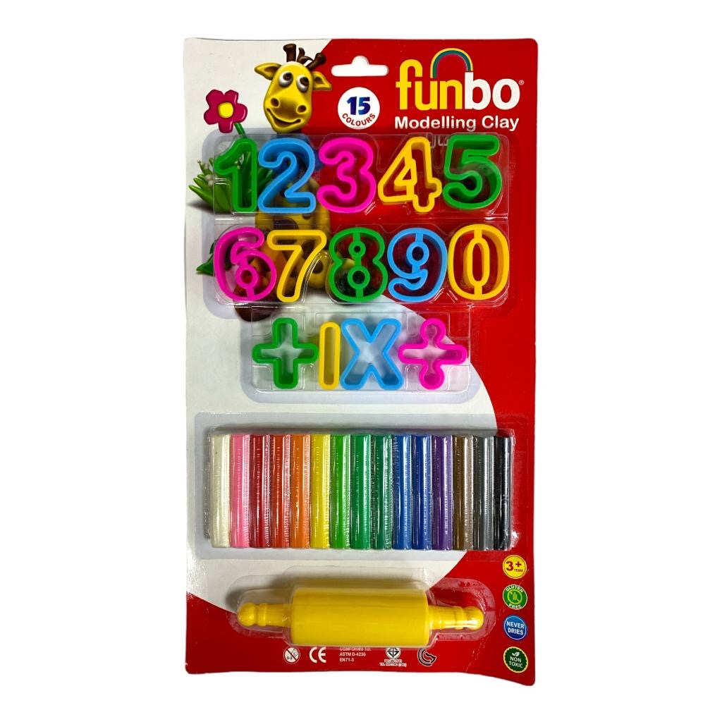 Funbo Modeling Clay for Kids 15 Colors || طين صلصال فنبو للأطفال ١٥ لوناً