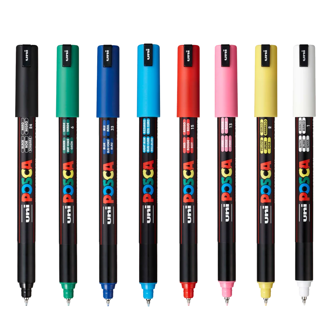 Posca Markers 8 Colors PC- 1MR -0.7