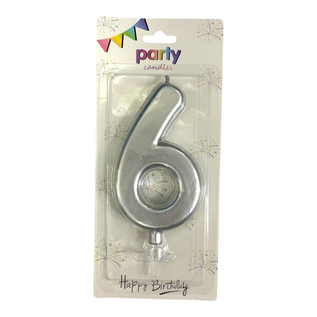 Birthday Candles Silver Color from 0-9 || شموع اعياد ميلاد لون فضي من ٠-٩