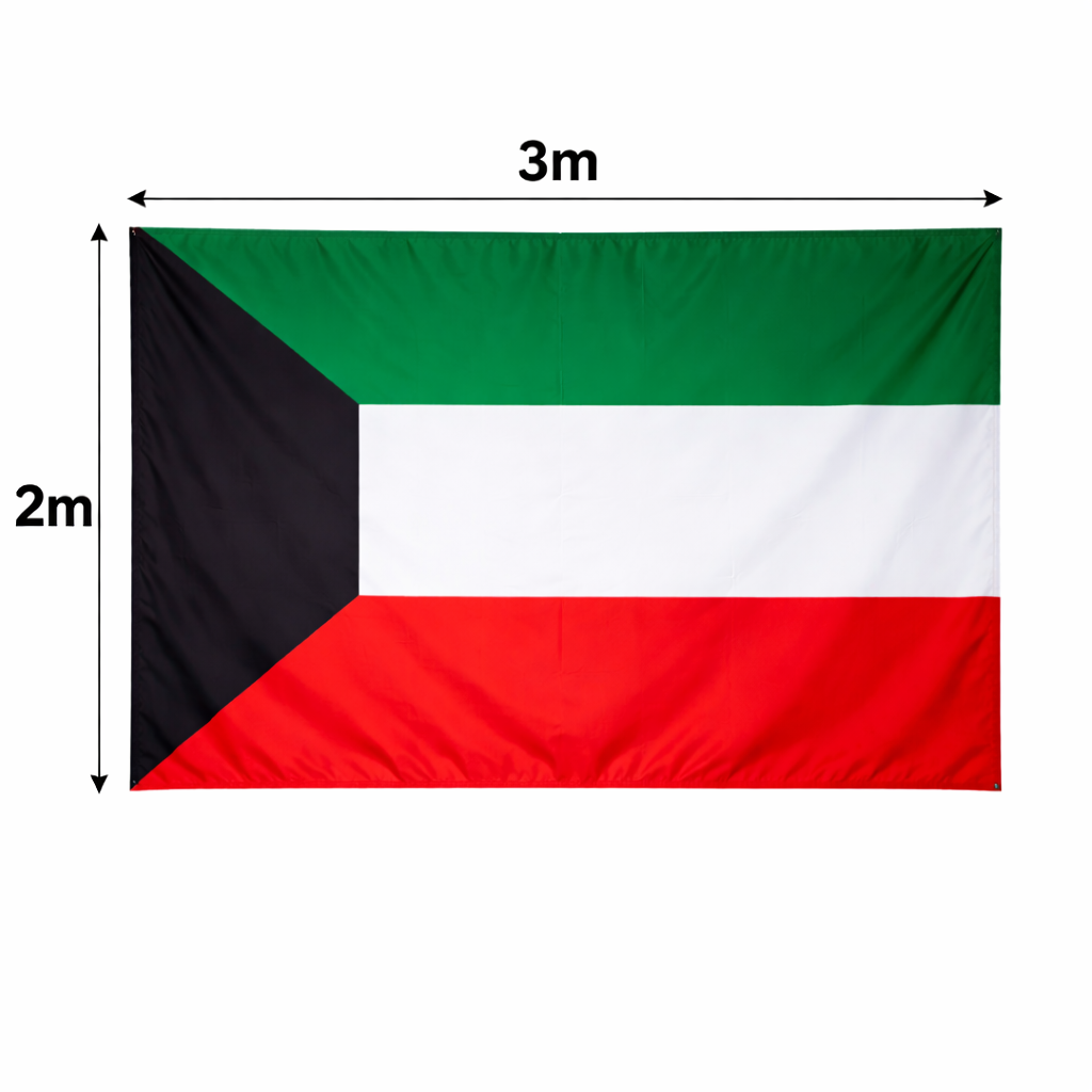 Kuwait Flag 3x2 Meters || علم الكويت 3*2 متر