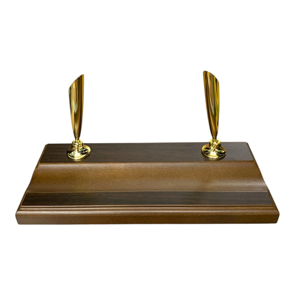 Wooden Desk Set 9 PCS Burnt Wood Color || طقم مكتب خشب بني محروق عدد ٩ قطع