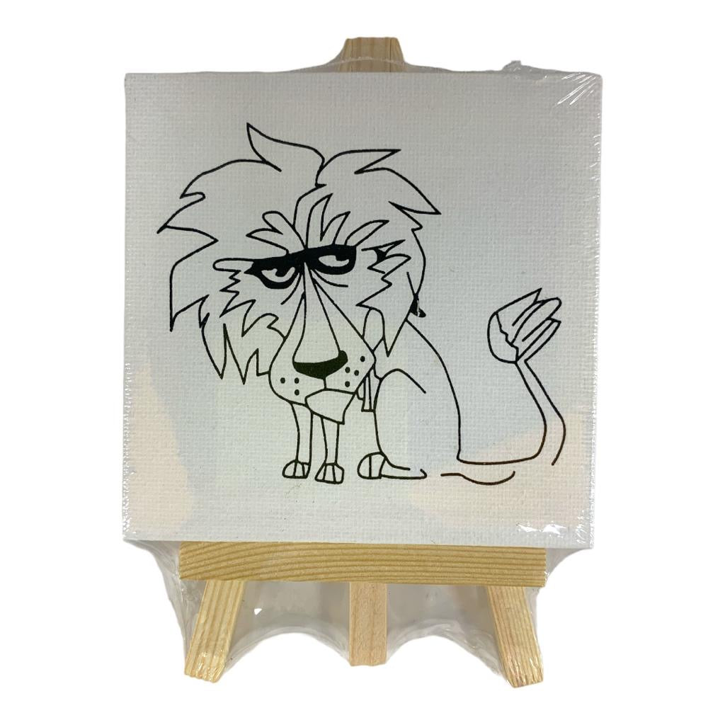 Printed Canvas Set For Kids 24 pcs 10 x 10 cm Assorted Models || مجموعة كانفاس مع ستاند للاطفال ٢٤ حبة ١٠*١٠ سم موديلات متنوعة