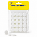 A&T White Circular Velcro Small Size || عاشق و معشوق لون ابيض دائري صغير اي اند تي