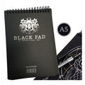 Black Pad 120 gm A5 || دفتر سكيتش باد أسود مقاس A5 بوزن 120 جم