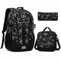 17" Backpack 3PCS TWINS Army Grey || شنطة ظهر 17 انش 3 قطع توينز رمادي جيشي