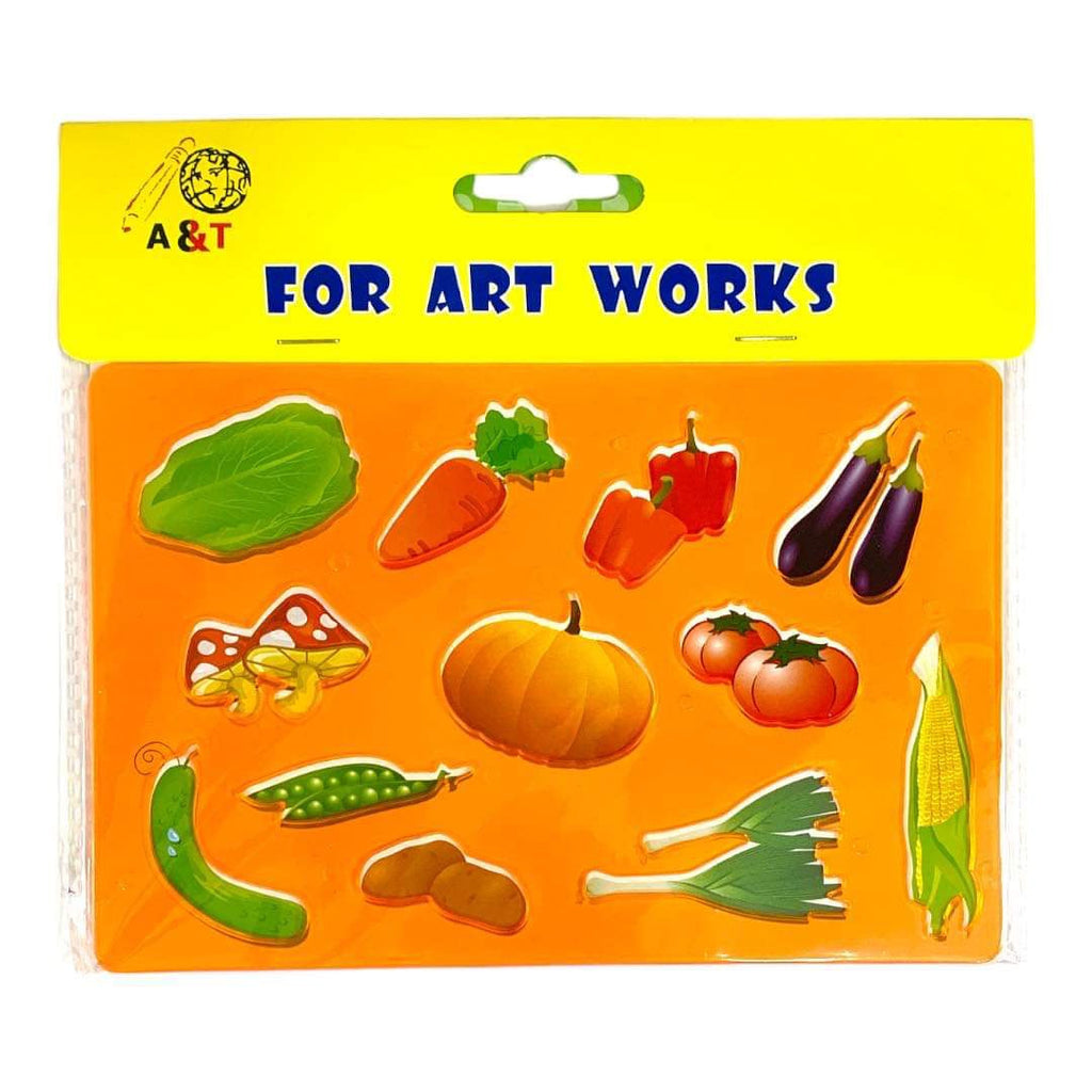 قوالب رسم الخضروات (ستنسل) || Vegtables Stencil Rulers