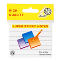 A&T White Lined Super Sticky Notes 3x3 || ورق ملاحظات لاصق من A&T، مخطط، أبيض، 3×3